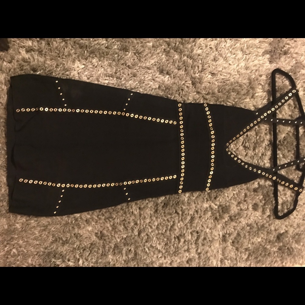 Black studded BEBE dress-Small